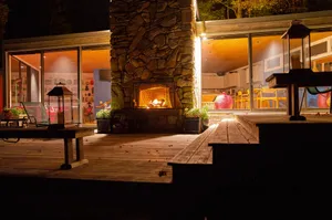Image of Stunning Modern Luxury Waterfront with its Own Brook\/Waterfall.