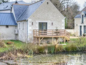 Image of Charming Cottage with Terrace Overlooking Pond, Near Chenonceau and Beauval Zoo