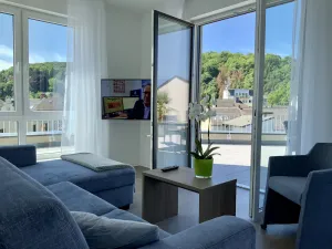 Image of Modern penthouse apartment with terrace over the roofs of Remagen