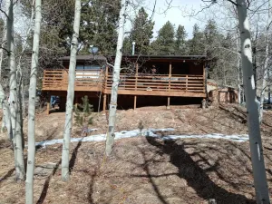 Image of Bear Foot Getaway: Secluded Cabin in Aspens, deck, Hot Tub, 6Mi to Cripple Creek