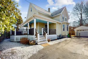 Image of Classic charmer near the coast with with a firepit, outdoor shower, & beach gear