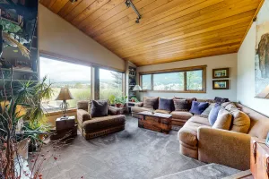 Image of Unique, owner-built home with rustic touches, patio, deck, & private hot tub