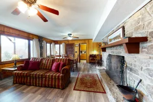 Image of Casual Lake View Escape with a Wood Fireplace, Free WiFi, & a Full Kitchen
