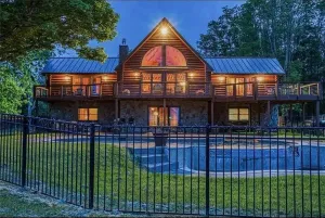 Image of Secluded Lake front log cabin home in Chautauqua County