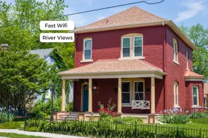Image of Historic 2-Story Foursquare Home - C.1847 - River Views - Fast Wifi