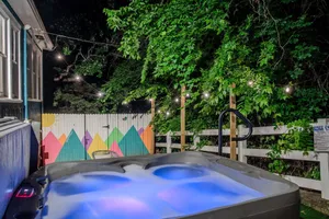 Image of The Bluebird Cottage Style Cabin with Hot Tub near Turner Falls and Casinos