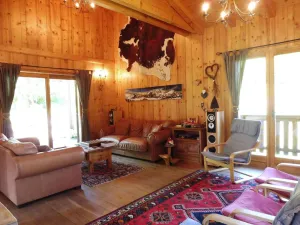 Image of Chalet en bois 200m² à Crest-Voland - 4 chambres, mezzanine, 10-12 pers, proche pistes et centre - FR-1-595-78