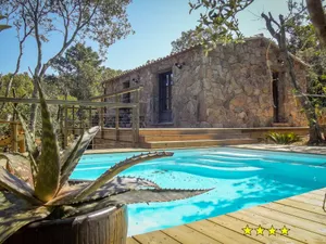 Image of LUXURIOUS BERGERIE **** in stone. Private, heated swimming pool. Quiet and mountain views.