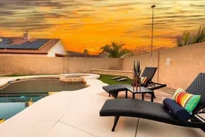 Image of Sophisticated 4BR Vegas Pool Getaway w\/ Pool Table