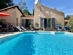 Image of Secluded villa with garden pool\nBeautiful picturesque\nvillage