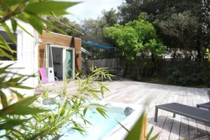 Image of beautiful contemporary wooden frame house in St Trojan les Bains (ILE D'OLERON)