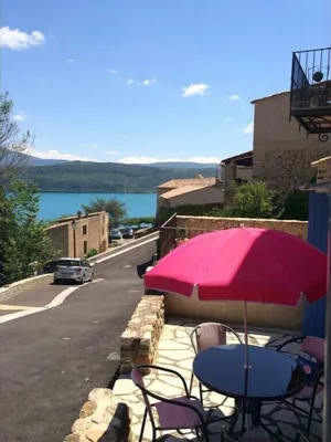 Image of Family, village and lake