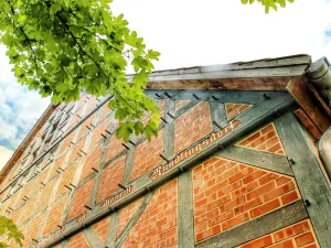 Image of Relaxation in the beautiful Lüneburg Heath - beautiful half-timbered house