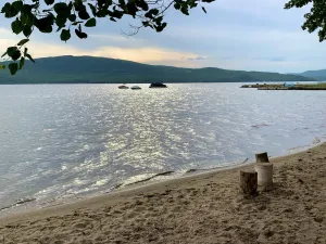 Image of Cozy rustic cottage w\/private shared beach on Newfound Lake & easy ski access
