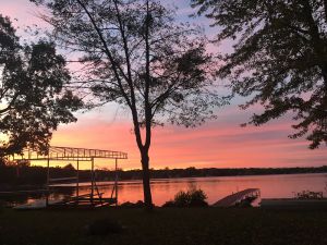 Image of Life is better on Portage Lake.  SUMMER FIREWORKS- viewable from House