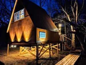 Image of Copper Tiny A Frame on Glamping Goat Farm Sleeps up to 4