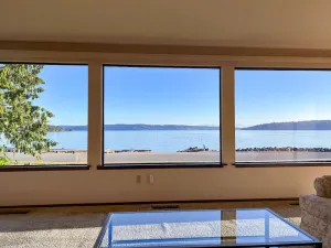 Image of Waterfront with Water and Island Views, Deck and Yard