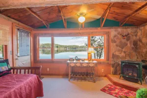 Image of Waterfront 4 Season Cabin on Lake Colby in Saranac Lake furnished in ADK Decor.