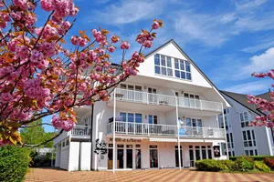 Image of Fewo mit Balkon und Strandkorb am