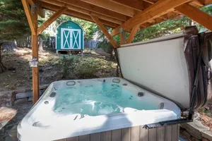 Image of Darling mountain cabin with a private hot tub, WiFi, wood stove, & washer\/dryer