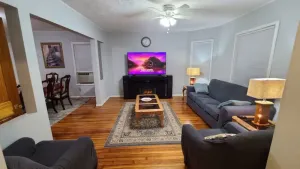 Image of lovely 3 bedroom apartment with indoor electric fireplace.