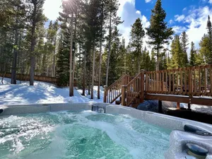 Image of Spacious Mtn Cabin- with HOT TUB, Game room, Skiing, rafting, views and more!
