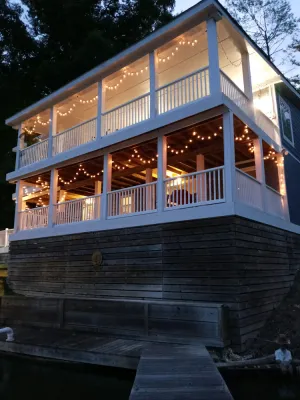 Image of What a view of our beautiful Lake Jordan. This cabin is sure to charm you .