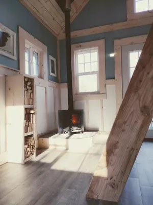Image of Story-book Cabin in the Woods above Lake Superior, near Grand Marais. -New Sauna