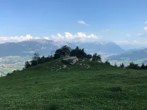 Image of Great mountain view over the valley of Lichtenstein, apartment on the slope