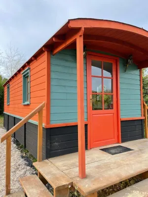 Image of Wooden caravan, unusual accommodation for 2