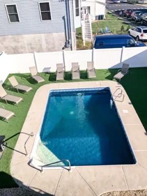 Image of Beach house with room for everyone! 2 blocks to the beach with inground pool.