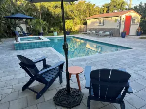 Image of Pompano Beach House 5 min. from the Ocean. Heated salt water pool