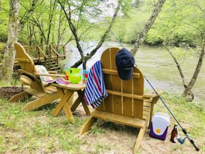 Image of Right on the ChattahoocheeRiver - visit Helen, fish off deck, or enjoy fire pit.