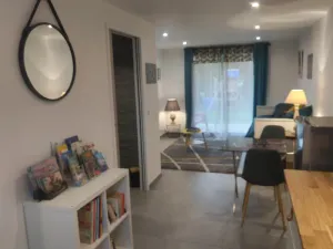 Image of Beachfront studio with pool.