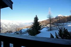 Image of 100m from resort center, Ground floor, balcony, tv, ski locker, 24m², Montalbert