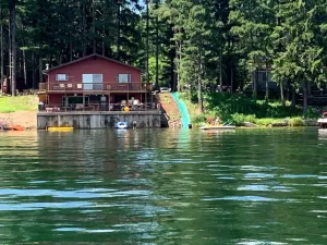 Image of Lakehome w\/HUGE SLIDE into lake, ski, tube, fish swim & near ski & snowmobiling