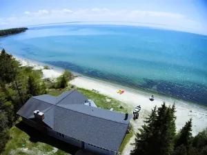 Image of Lake Michigan Beachfront Home~Near Mackinac Ferry