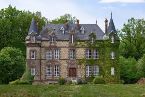 Image of Castle nested in the forest of \"Le Perche\" region - lower Normandy