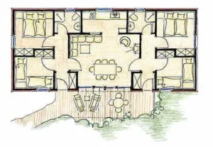 Image of Bungalow C 1 - Silz vacation village in the pine forest with private beach access