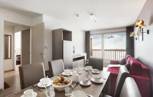 Image of 250m from resort center, fitness, swimming pool, terrace, balcony, tv, ski locker, 39m², La Plagne