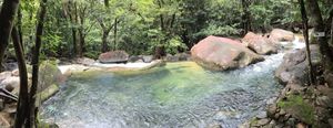 Image of Secluded home hidden in an ancient and enchanted forest with crystal clear creek