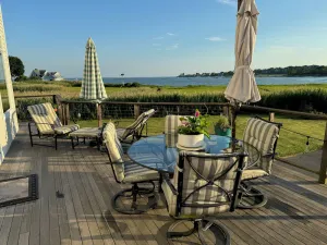 Image of Steps to beach! Custom-built house with panoramic ocean views, wrap-around deck.