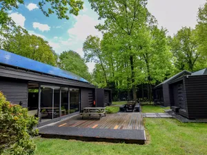 Image of Beautiful house with sauna in the forest