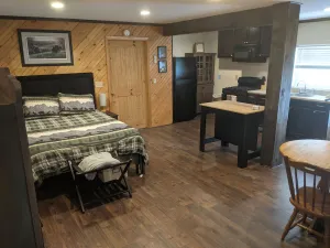 Image of Private, pet friendly studio with many amenities.