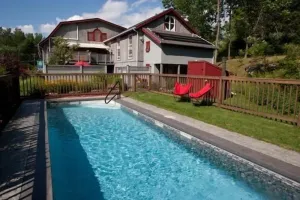 Image of FARM-TO-TABLE eating, good hot tub soak, S'mores around fire pit, seasonal POOL!