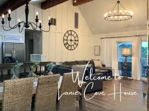 Image of Lanier Cove House - Waterfront Lakehouse with Dock on private cove!