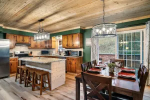 Image of The Peaceful cabin in the woods with a Hot tub, firepit, and game room!!