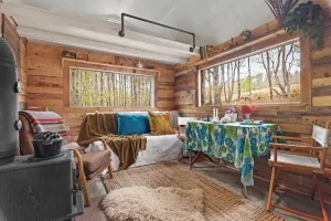 Image of Off-Grid Tiny Cabin with Cozy Vintage Charm