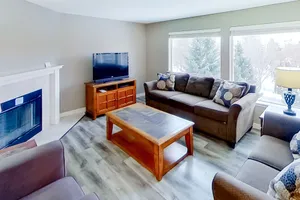 Image of Heartwarming, dog-friendly condo with hot tub, pool, fireplace, & tennis court