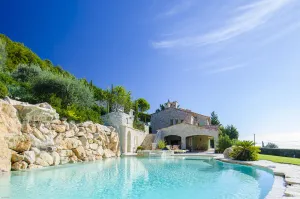 Image of Luxury villa rental w\/ pool, jacuzzi, superb view near Nice, Cannes & Monaco